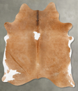 Brown and White Regular X-Large Brazilian Cowhide Rug 7'1"H x 5'11"W #B31090 by Hudson Hides