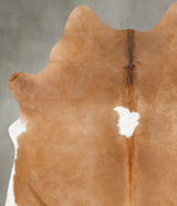 Brown and White Regular X-Large Brazilian Cowhide Rug 7'1"H x 5'11"W #B31090 by Hudson Hides