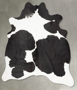 Black and White Large Brazilian Cowhide Rug 6'3"H x 5'7"W #B31098 by Hudson Hides
