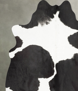 Black and White Large Brazilian Cowhide Rug 6'3"H x 5'7"W #B31098 by Hudson Hides