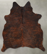 Dark Brindle Large Brazilian Cowhide Rug 6'10"H x 5'8"W #B31099 by Hudson Hides