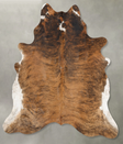 Medium Brindle X-Large Brazilian Cowhide Rug 7'4"H x 6'6"W #B31100 by Hudson Hides
