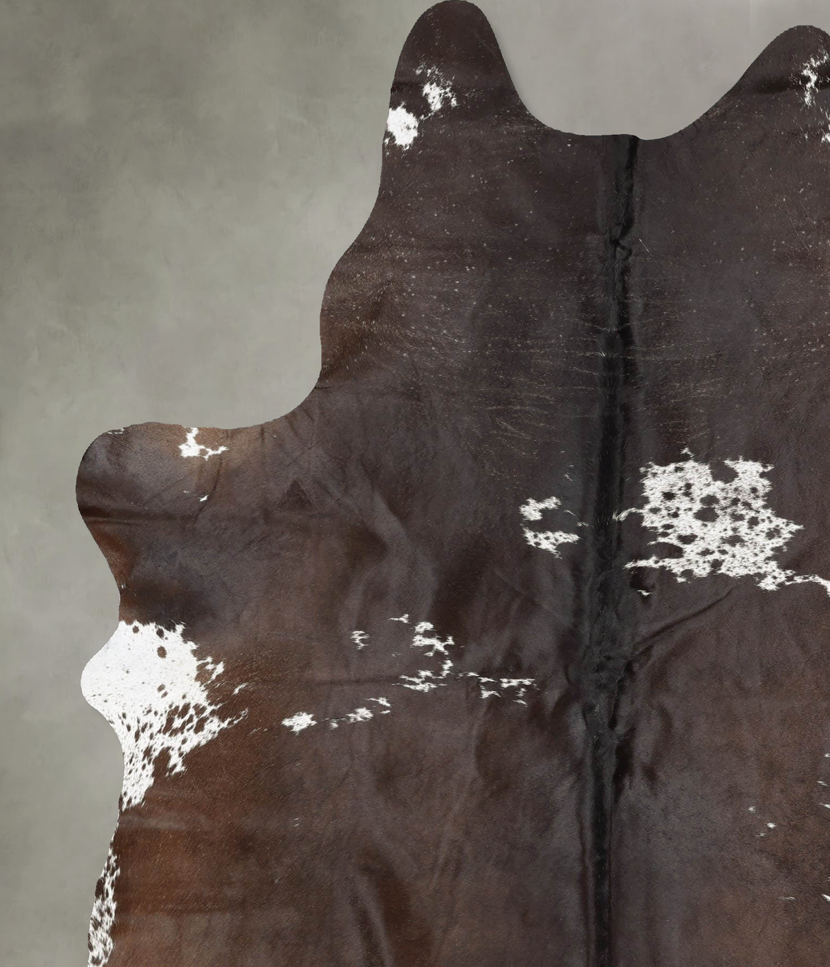 Chocolate and White X-Large Brazilian Cowhide Rug 8'2"H x 6'1"W #B31104 by Hudson Hides