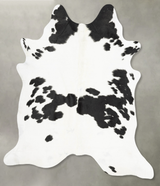 Black and White X-Large Brazilian Cowhide Rug 7'6"H x 6'6"W #B31105 by Hudson Hides