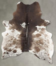 Chocolate and White XX-Large Brazilian Cowhide Rug 7'4"H x 5'5"W #B31109 by Hudson Hides