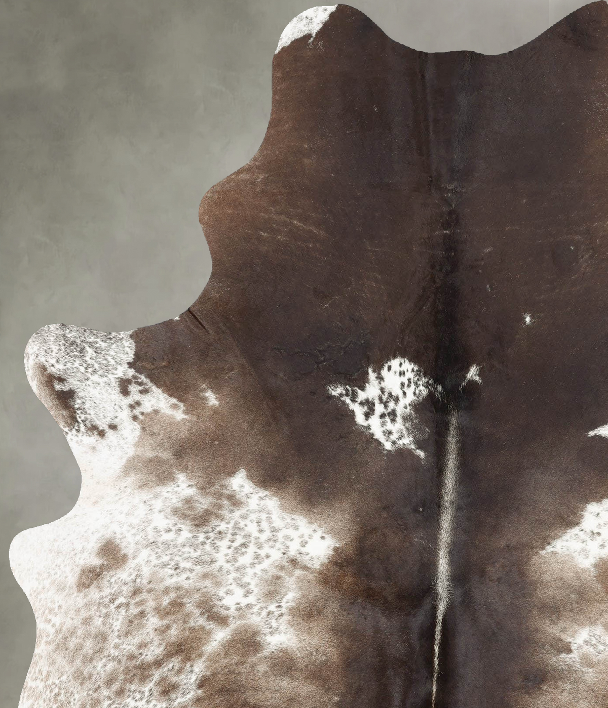 Chocolate and White XX-Large Brazilian Cowhide Rug 7'4"H x 5'5"W #B31109 by Hudson Hides
