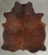 Dark Brindle Large Brazilian Cowhide Rug 6'7"H x 5'3"W #B31111 by Hudson Hides