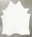 Solid White XX-Large Brazilian Cowhide Rug 8'6"H x 7'0"W #B31119 by Hudson Hides