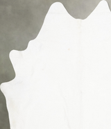Solid White XX-Large Brazilian Cowhide Rug 8'6"H x 7'0"W #B31119 by Hudson Hides