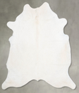 Solid White X-Large Brazilian Cowhide Rug 7'5"H x 6'4"W #B31120 by Hudson Hides