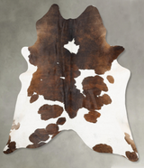 Chocolate and White XX-Large Brazilian Cowhide Rug 8'3"H x 7'2"W #B31121 by Hudson Hides