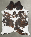 Tricolor X-Large Brazilian Cowhide Rug 8'0"H x 6'0"W #B31124 by Hudson Hides