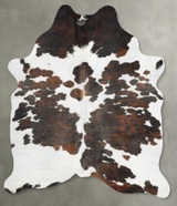 Tricolor X-Large Brazilian Cowhide Rug 8'0"H x 6'0"W #B31124 by Hudson Hides