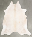 Champagne XX-Large Brazilian Cowhide Rug 8'0"H x 6'9"W #B31130 by Hudson Hides