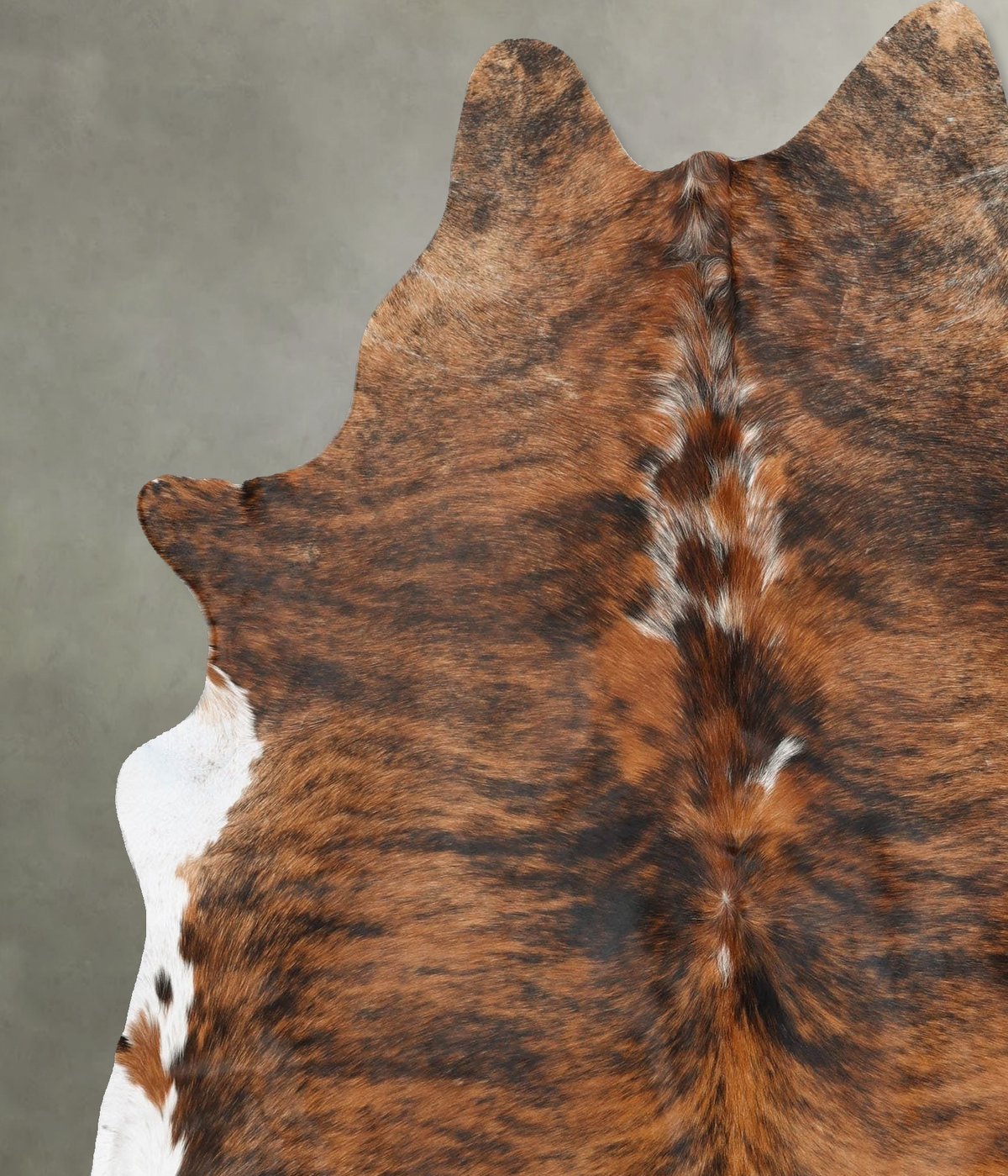 Tricolor X-Large Brazilian Cowhide Rug 7'2"H x 6'2"W #B31132 by Hudson Hides