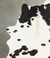 Black and White Large Brazilian Cowhide Rug 6'8"H x 4'9"W #B31133 by Hudson Hides