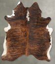 Medium Brindle X-Large Brazilian Cowhide Rug 6'8"H x 6'0"W #B31134 by Hudson Hides