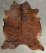 Medium Brindle Large Brazilian Cowhide Rug 6'6"H x 6'1"W #B31135 by Hudson Hides