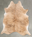 Light Brindle X-Large Brazilian Cowhide Rug 7'0"H x 6'3"W #B31136 by Hudson Hides