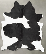 Black and White X-Large Brazilian Cowhide Rug 7'0"H x 5'9"W #B31138 by Hudson Hides