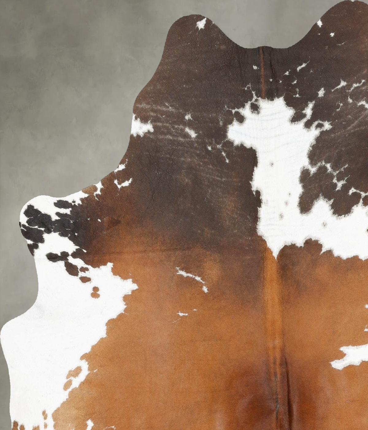 Chocolate and White Large Brazilian Cowhide Rug 6'3"H x 5'3"W #B31142 by Hudson Hides
