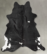 Black and White X-Large Brazilian Cowhide Rug 7'3"H x 6'2"W #B31145 by Hudson Hides