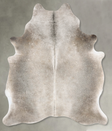 Grey with Beige Large Brazilian Cowhide Rug 7'1"H x 5'7"W #B31150 by Hudson Hides