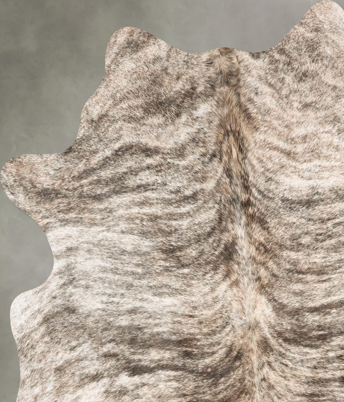 Light Brindle Large Brazilian Cowhide Rug 6'1"H x 5'2"W #B31153 by Hudson Hides