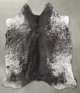 Salt and Pepper Black Medium Brazilian Cowhide Rug 5'1"H x 5'1"W #B31159 by Hudson Hides