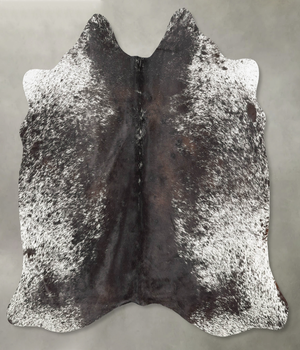 Salt and Pepper Black Cowhide Rug #B31159