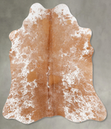 Salt and Pepper Brown Medium Brazilian Cowhide Rug 5'2"H x 4'6"W #B31160 by Hudson Hides