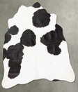 Black and White Medium Brazilian Cowhide Rug 5'5"H x 4'9"W #B31162 by Hudson Hides
