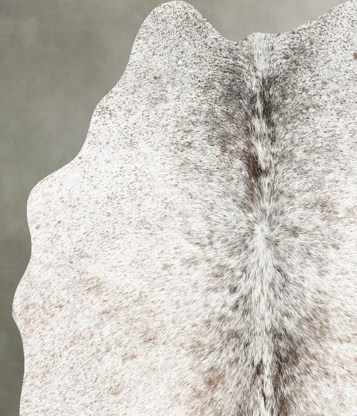 Salt and Pepper Brown Medium Brazilian Cowhide Rug 4'6"H x 4'0"W #B31168 by Hudson Hides