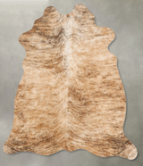 Light Brindle Medium Brazilian Cowhide Rug 4'7"H x 3'9"W #B31172 by Hudson Hides