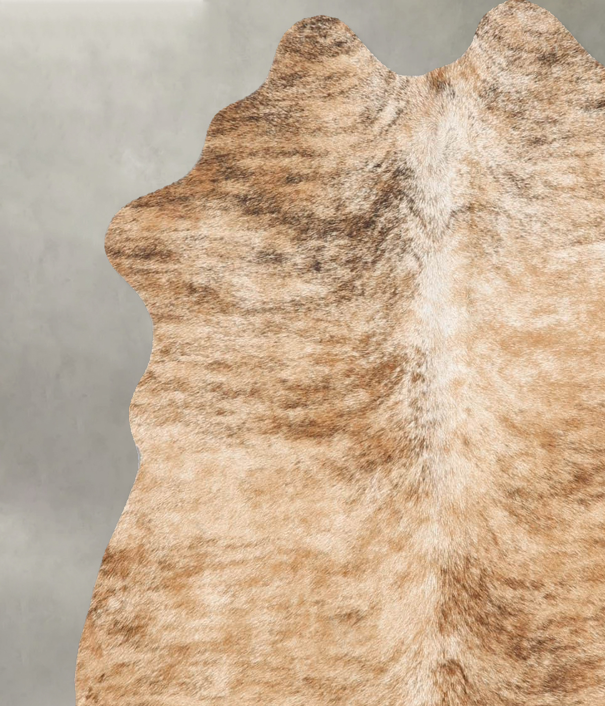 Light Brindle Medium Brazilian Cowhide Rug 4'7"H x 3'9"W #B31172 by Hudson Hides