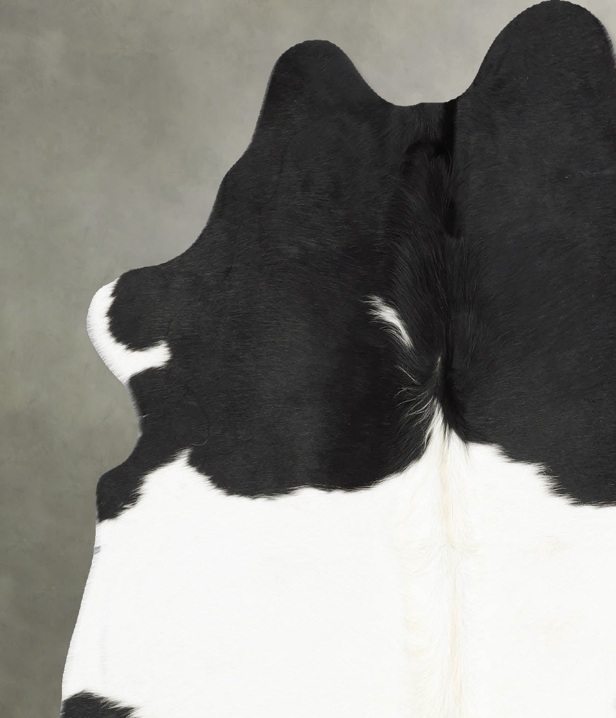 Black and White Medium Brazilian Cowhide Rug 5'1"H x 5'0"W #B31173 by Hudson Hides