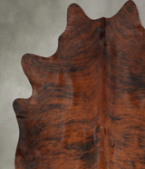 Medium Brindle X-Large Brazilian Cowhide Rug 7'5"H x 6'4"W #B31179 by Hudson Hides