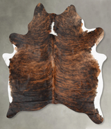 Dark Brindle X-Large Brazilian Cowhide Rug 7'6"H x 6'0"W #B31182 by Hudson Hides