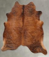 Medium Brindle Large Brazilian Cowhide Rug 6'2"H x 6'2"W #B31183 by Hudson Hides