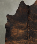Dark Brindle X-Large Brazilian Cowhide Rug 7'3"H x 6'1"W #B31184 by Hudson Hides