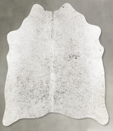 Salt and Pepper Black Medium Brazilian Cowhide Rug 5'0"H x 4'9"W #B31191 by Hudson Hides