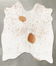 Salt and Pepper Brown Medium Brazilian Cowhide Rug 4'5"H x 3'7"W #B31192 by Hudson Hides