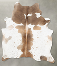 Chocolate and White Large Brazilian Cowhide Rug 6'8"H x 5'6"W #B31196 by Hudson Hides