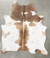 Chocolate and White Large Brazilian Cowhide Rug 6'8"H x 5'6"W #B31196 by Hudson Hides