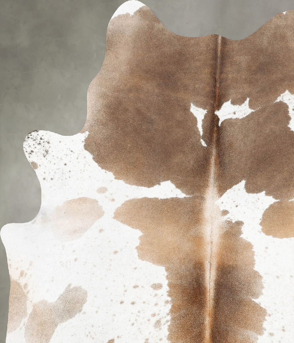 Chocolate and White Large Brazilian Cowhide Rug 6'8"H x 5'6"W #B31196 by Hudson Hides