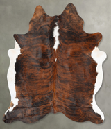 Tricolor X-Large Brazilian Cowhide Rug 6'10"H x 5'11"W #B31198 by Hudson Hides
