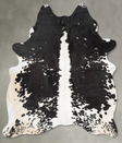 Black and White Large Brazilian Cowhide Rug 7'0"H x 5'5"W #B31199 by Hudson Hides