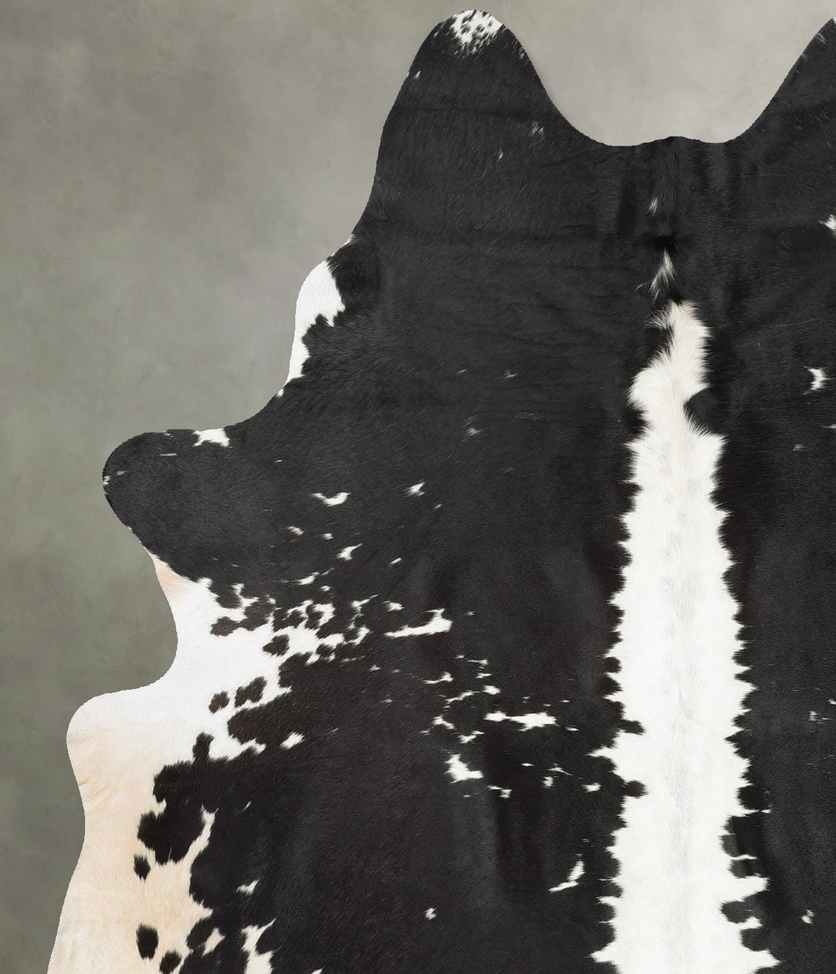 Black and White Large Brazilian Cowhide Rug 7'0"H x 5'5"W #B31199 by Hudson Hides
