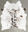 Salt and Pepper Brown Large Brazilian Cowhide Rug 6'0"H x 5'7"W #B31203 by Hudson Hides