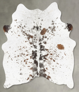 Salt and Pepper Brown Large Brazilian Cowhide Rug 6'0"H x 5'7"W #B31203 by Hudson Hides